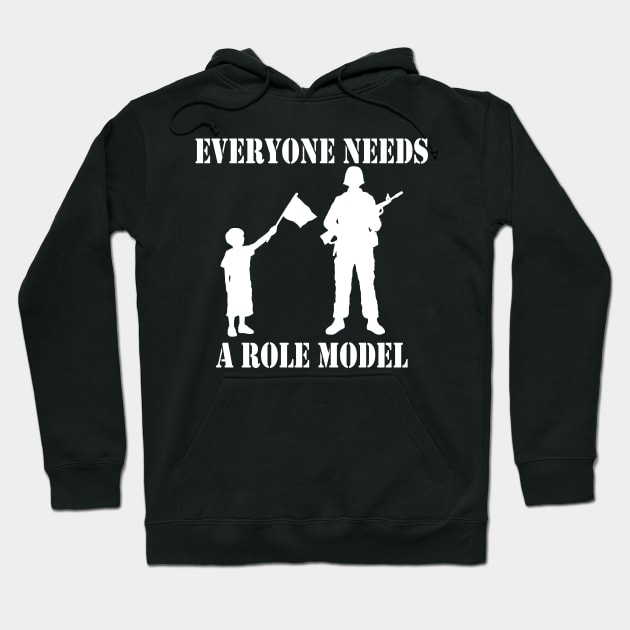 Everyone Needs A Role Model (white) Hoodie by Pixhunter